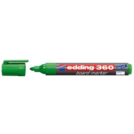 Whiteboardmarker 360 1,5-3mm Rundspitze grün trocken abwischbar Edding 4-360004 Produktbild