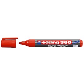 Whiteboardmarker 360 1,5-3mm Rundspitze rot trocken abwischbar Edding 4-360002 Produktbild
