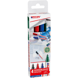 CD/DVD Marker 8400/4S Etui 0,5-1mm Rundspitze sortiert Edding 4-8400-4-2 (ETUI=4 STÜCK) Produktbild