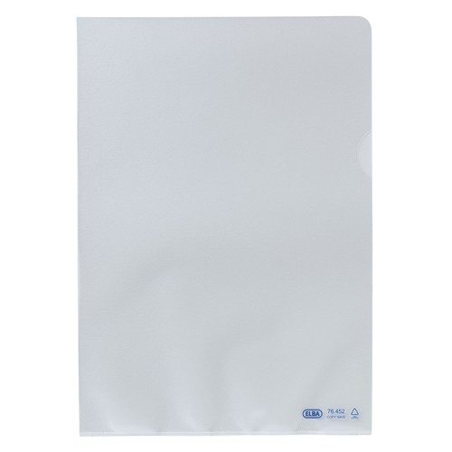 Sichthüllen oben + rechts offen A4 120µ farblos PP genarbt Oxford 400005475 (PACK=100 STÜCK) Produktbild