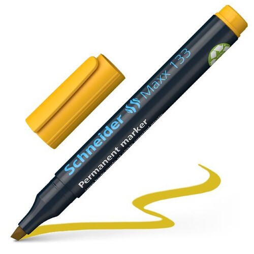 Permanentmarker Maxx 133 1-4mm Keilspitze gelb Schneider 113305 Produktbild Front View L