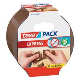 Klebeband Tesapack Express 50mm x 50m braun PP von Hand einreißbar Tesa 57810-00000-00 (RLL=50 METER) Produktbild
