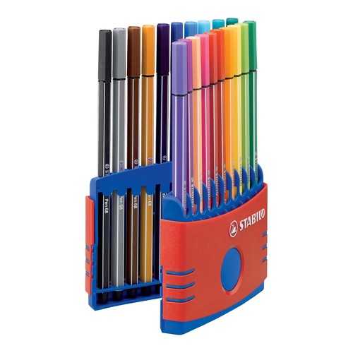 Fasermaler Pen 68 Color Parade 1mm Rundspitze sortiert Stabilo 6820-04 (PACK=20 STÜCK) Produktbild Additional View 1 L