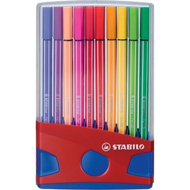 Fasermaler Pen 68 Color Parade 1mm Rundspitze sortiert Stabilo 6820-04 (PACK=20 STÜCK) Produktbild