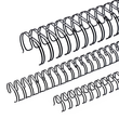 Draht-Binderücken 2:1-Teilung 9,5mm ø bis 75Blatt schwarz Renz 320950123 (PACK=100 STÜCK) Produktbild