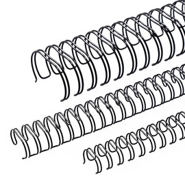 Draht-Binderücken 2:1-Teilung 11mm ø bis 90Blatt schwarz Renz 321100123 (PACK=100 STÜCK) Produktbild