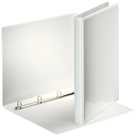 Präsentationsringbuch mit 2Taschen A4 4Ringe Ringe-Ø16mm bis 100Blatt weiß PP-Folie Esselte 49700 Produktbild