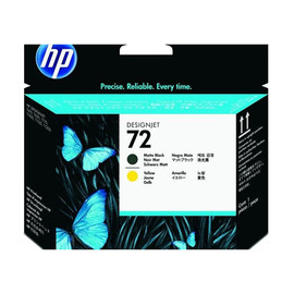 Druckkopfpatrone 72 für HP DesignJet T610/T1100 130ml schwarz matt + yellow HP C9384A Produktbild