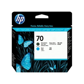 Druckkopfpatrone 70 für HP DesignJet Z 2100 130ml schwarz matt + cyan HP C9404A Produktbild