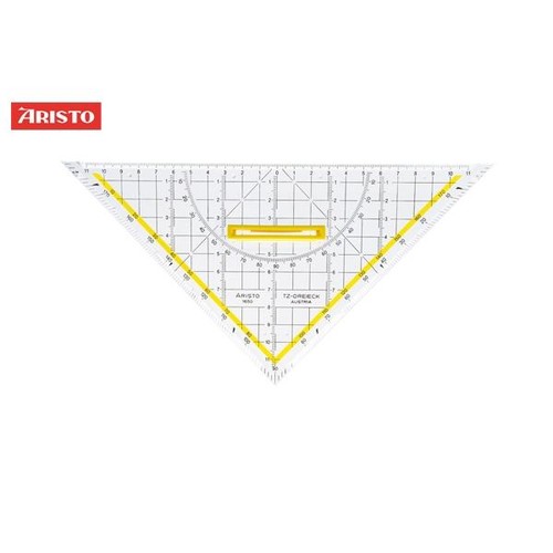 Geodreieck mit abnehmbarem Griff 25cm transparent Aristo 1650/4 Produktbild Front View L