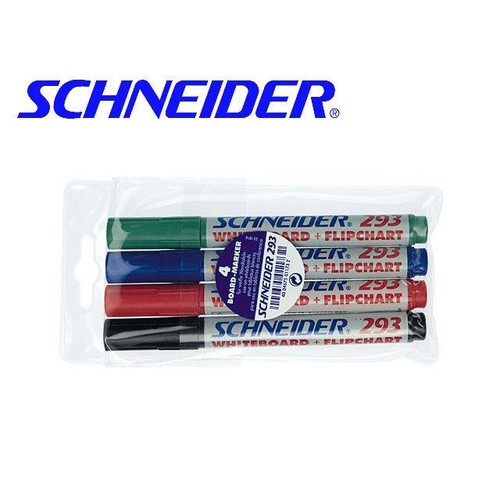 Kombimarker Maxx 293 Etui 1-4mm Keilspitze sortiert Schneider 129394 (ETUI=4 STÜCK) Produktbild Front View L