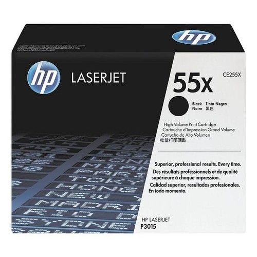 Toner 55X für Laserjet P3010/P3015 12500Seiten schwarz HP CE255X Produktbild Front View L