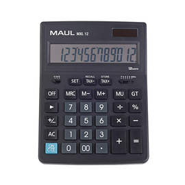 Tischrechner 12-stelliges Display MXL12 schwarz Solar-/Batteriebetrieb Maul 7267090 20,5x15,5x3,5cm Produktbild