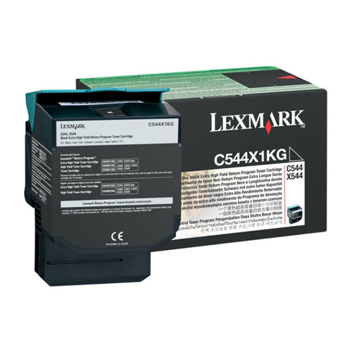 Toner für Optra C540N/C543DN 6000Seiten schwarz Lexmark C544X1KG Produktbild Front View L