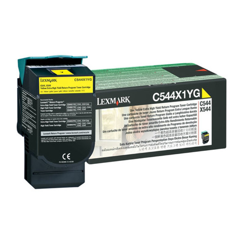 Toner für Optra C540N/C543DN 4000Seiten yellow Lexmark C544X1YG Produktbild Front View L