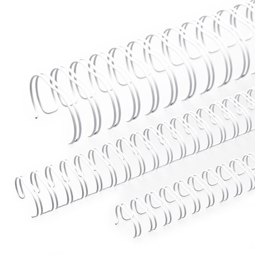 Draht-Binderücken 2:1-Teilung 28,5mm ø bis 250Blatt weiß Renz 322850023020 (PACK=25 STÜCK) Produktbild Front View L