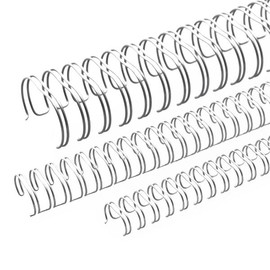 Draht-Binderücken 3:1-Teilung 14,3mm bis 120Blatt NN-silber glänzend Renz 311430634 (PACK=50 STÜCK) Produktbild