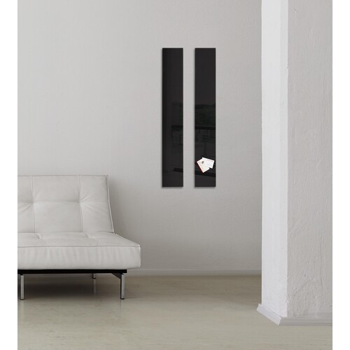 Glas-Magnetboard artverum 120x780x15mm schwarz inkl. Magnete Sigel GL100 Produktbild Additional View 2 L