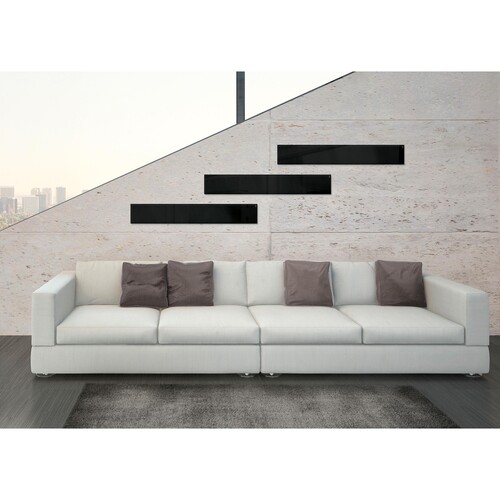 Glas-Magnetboard artverum 120x780x15mm schwarz inkl. Magnete Sigel GL100 Produktbild Additional View 3 L