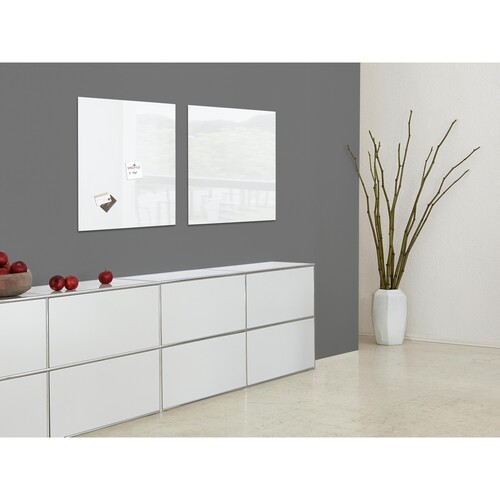 Glas-Magnetboard artverum 480x480x15mm super-weiß inkl. Magnete Sigel GL111 Produktbild Additional View 3 L