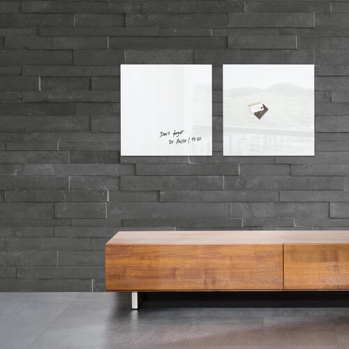 Glas-Magnetboard artverum 480x480x15mm super-weiß inkl. Magnete Sigel GL111 Produktbild Additional View 2 L