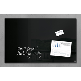 Glas-Magnetboard artverum 780x480x15mm schwarz inkl. Magnete Sigel GL130 Produktbild