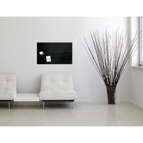 Glas-Magnetboard artverum 780x480x15mm schwarz inkl. Magnete Sigel GL130 Produktbild Additional View 3 L