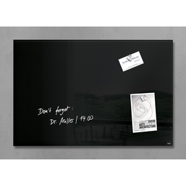 Glas-Magnetboard artverum 600x400x15mm schwarz inkl. Magnete Sigel GL120 Produktbild