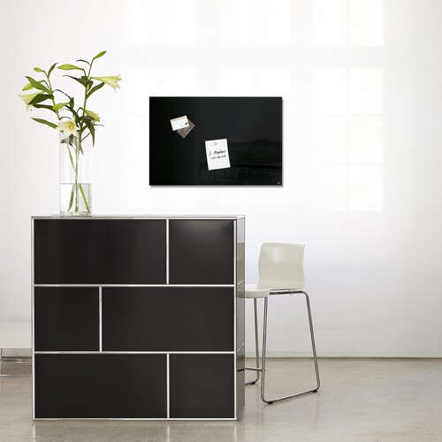 Glas-Magnetboard artverum 600x400x15mm schwarz inkl. Magnete Sigel GL120 Produktbild Additional View 2 L