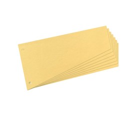 Trennstreifen TRAPEZ gelocht 120x230mm gelb recycling Karton Herlitz 10838381 (PACK=100 STÜCK) Produktbild