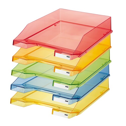 Briefkorb Standard für A4 243x57x335mm rot transparent kunststoff HAN 1026-X-29 Produktbild Additional View 3 L