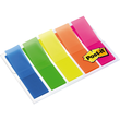 Haftstreifen Post-it Index 11,9x43,2mm 5 Leuchtfarben transparent 3M 683HF5 (PACK=5x 20 STÜCK) Produktbild