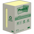 Haftnotizen Post-it Recycling Notes Mini Tower 38x51mm gelb Papier 3M 653-1B (PACK=6x 100 BLATT) Produktbild