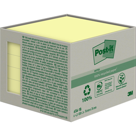 Post-it Notes Recycling Mini Tower Pastell 38x51mm, 100 Blatt/Block