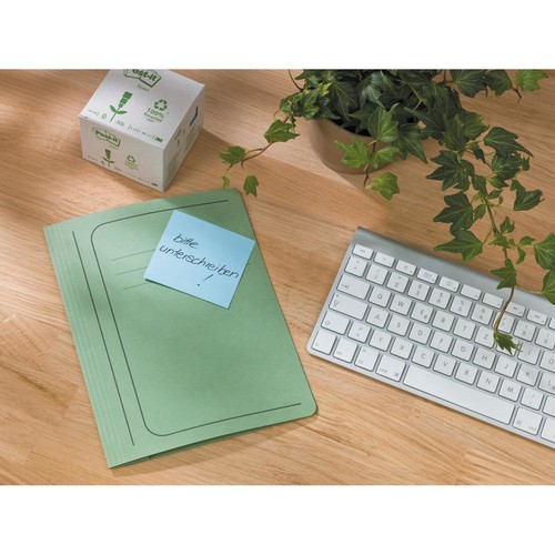 Haftnotizen Post-it Recycling Z-Notes Mini Tower 76x76mm gelb Papier 3M R3301B (PACK=6x 100 STÜCK) Produktbild Additional View 4 L