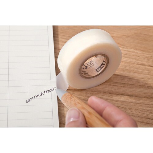 Klebeband Scotch Magic a greener choice 19mm x 33m unsichtbar matt ökologisch 3M 90019339 (PACK=9 ROLLEN) Produktbild Additional View 1 L