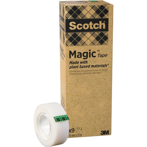 Klebeband Scotch Magic a greener choice 19mm x 33m unsichtbar matt ökologisch 3M 90019339 (PACK=9 ROLLEN) Produktbild
