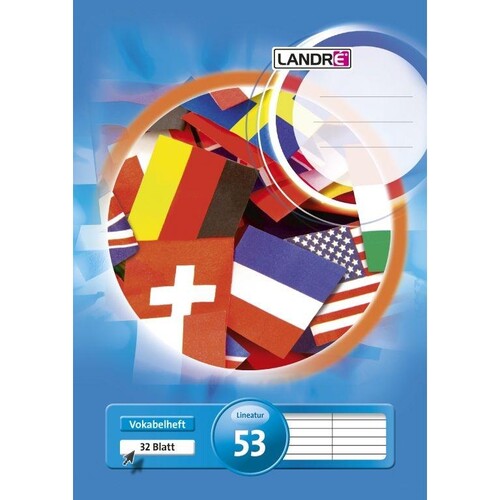 Vokabelheft A4 2 Spalten 32Blatt weiß Landré 100050442 Produktbild