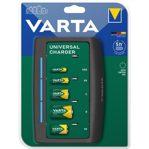 Batterieladegerät Easy Energy Universal Charger für Mignon AA, Micro AAA, Baby C, Mono D E-Block Varta 57648 Produktbild Front View L
