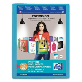 Sichtbuch Oxford polyvision A4 mit 20Hüllen blau PP 100206087 Produktbild