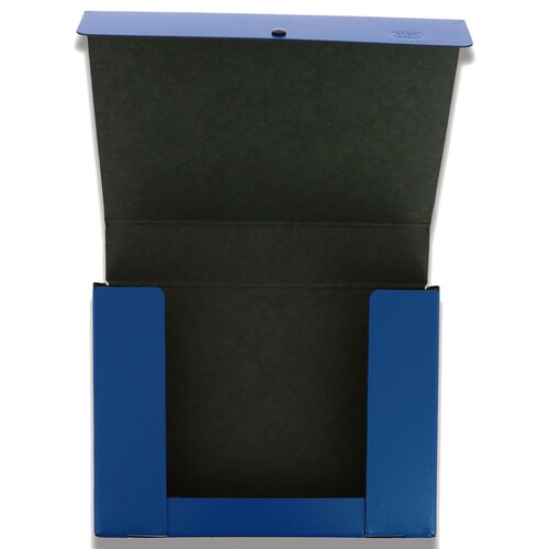 Dokumentenmappe mit Druckknopf A4 65mm blau Hartpappe Elba 400001923 Produktbild Additional View 3 L