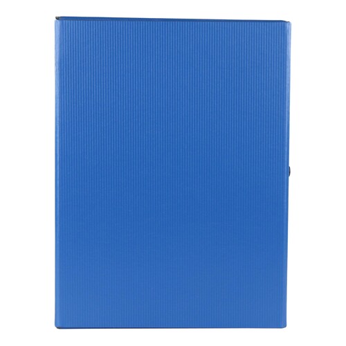 Dokumentenmappe mit Druckknopf A4 85mm blau Hartpappe Elba 400000988 Produktbild Additional View 1 L