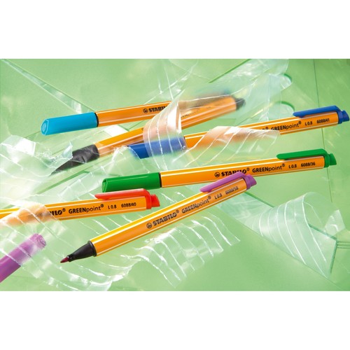 Fasermaler Greenpoint 6088 0,8mm Rundspitze blau Stabilo 6088/41 Produktbild Additional View 3 L