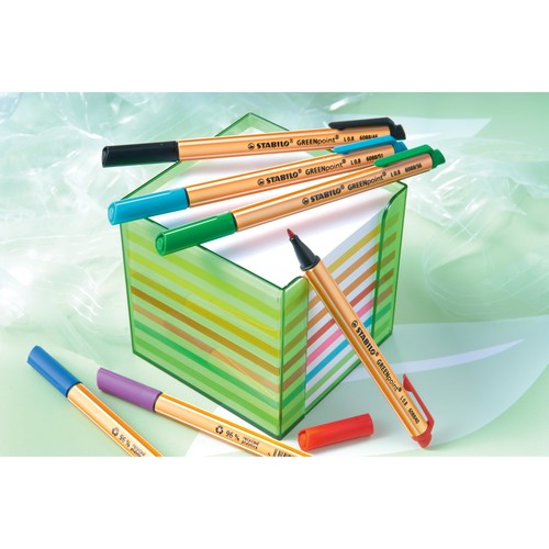 Fasermaler Greenpoint 6088 0,8mm Rundspitze blau Stabilo 6088/41 Produktbild Additional View 4 L