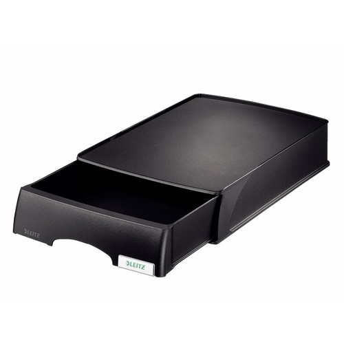 Briefkorb-Schublade Plus für A4 234x53x325mm schwarz kunststoff Leitz 5210-00-95 Produktbild Front View L