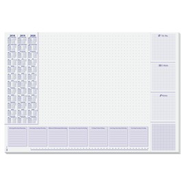 Schreibunterlage Lilac mit 3-Jahres-Kalendarium und Wochenplan 41x59,5cm 30Blatt Papier Sigel HO355 Produktbild