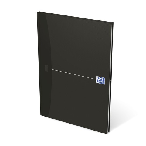 Gebundenes Buch Oxford Smart Black A4 liniert perforierte Ecken 96Blatt 90g Optik Paper weiß 100105183 Produktbild