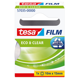 Klebefilm Eco & Clear 15mm x 10m transparent klar Tesa 57035-00000-00 (RLL=10 METER) Produktbild