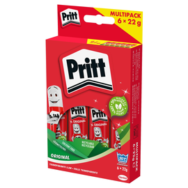 Klebestifte Original WA12 22g Stifte Lösungsmittelfrei Pritt -Aktionsset- (PACK=6 STÜCK Á 22 GRAMM) Produktbild