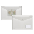 Dokumententasche A4 mit Klettverschluss Visitenkartentasche farblos PP FolderSys 40132-04 (PACK=10 STÜCK) Produktbild Additional View 1 S